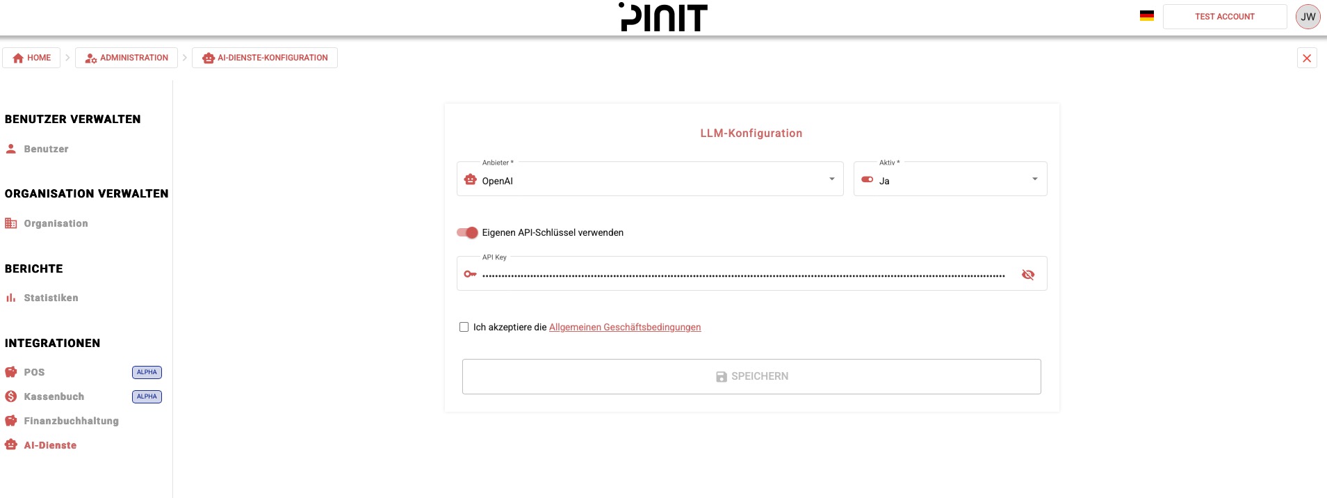 Konfiguration der AI-Dienste