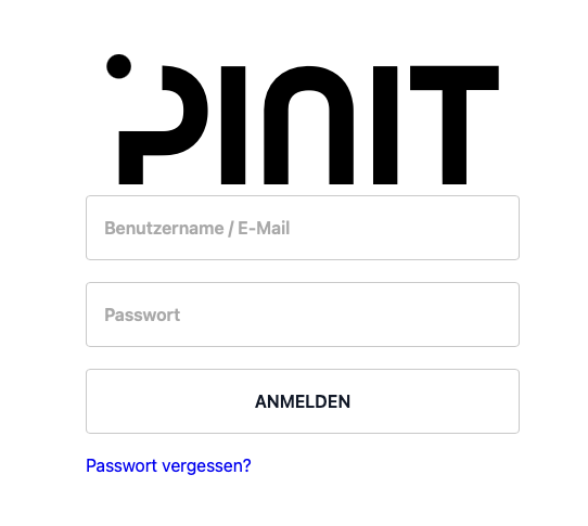 PINIT-Anmeldeseite